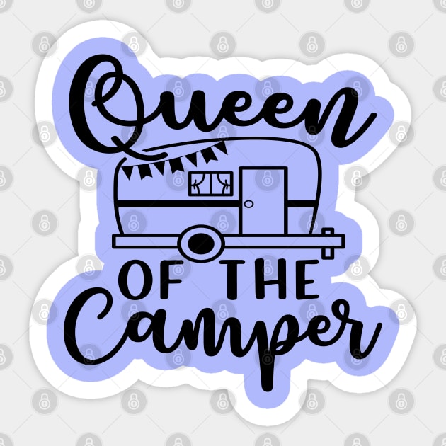 Queen of the Camper Camping RV Sticker by GlimmerDesigns